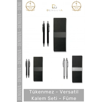 #KalemSeti Metal Gövde Ergonomik Prestijli Hediye Ofis Profesyonel Modern Versatil Kalem Seti Füme