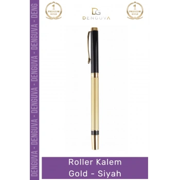 #Kalem Lüks Metal Gövde Prestijli Ofis Hediyesi Profesyonel Tasarım Roller Kalem Gold Siyah