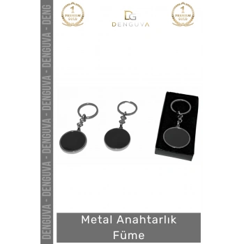 #Anahtarlık Kaliteli Paslanmaz Logo Baskı Promosyon Hediye Prestij Şık Lazer Metal Anahtarlık Füme
