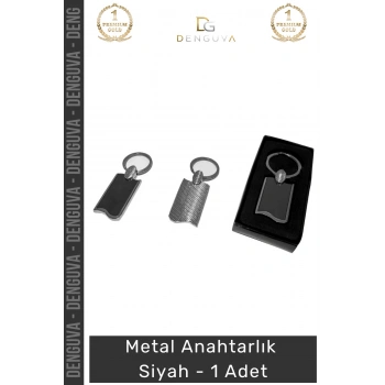 #Anahtarlık Paslanmaz Çelik Mat Lazer Baskı Promosyon Şık Hediyelik Metal Anahtarlık Siyah 1 Adet