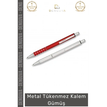 #Kalem Kurumsal Hediye Prestijli Şık Ergonomik Ofis İmza Kaliteli Metal Tükenmez Kalem Gümüş