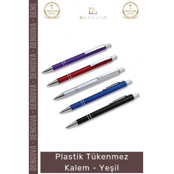 #Kalem Promosyon Logo Baskılı Ergonomik Kaliteli Kurumsal Reklam Plastik Tükenmez Kalem Yeşil