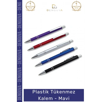 #Kalem Promosyon Logo Baskılı Kaliteli Ergonomik Şık Ofis Gereci Plastik Tükenmez Kalem Mavi