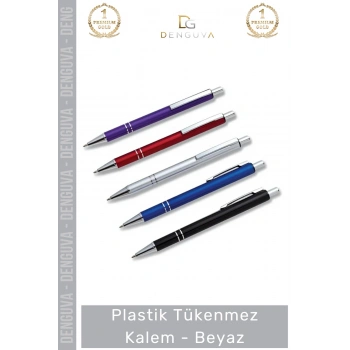 #Kalem Logo Baskılı Kurumsal Promosyon Reklam Tasarım Tanıtım Plastik Tükenmez Kalem Beyaz