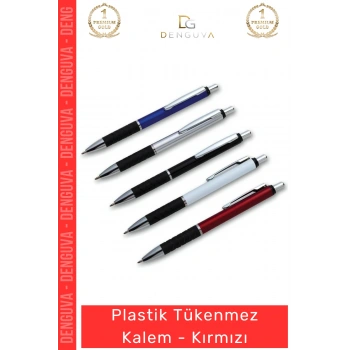 #Kalem Promosyon Logolu Kaliteli Kurumsal Ofis Şık Baskılı Eko Plastik Tükenmez Kalem Kırmızı