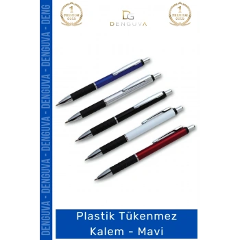#Kalem Promosyon Kurumsal Logo Baskılı Ergonomik Kaliteli Şık Ofis Plastik Tükenmez Kalem Mavi