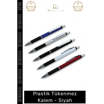 #Kalem Promosyon Kurumsal Logolu Ergonomik Basmalı Kaliteli Plastik Tükenmez Kalem Siyah