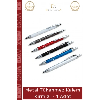 #Kalem Kurumsal Hediye Şık Dayanıklı Ergonomik Ofis Prestijli Lüks Metal Tükenmez Kalem Kırmızı