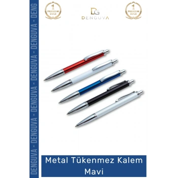 #Kalem Kurumsal Logo Baskılı Lazer Kazıma Uyumlu Şık Promosyon Ofis Metal Tükenmez Kalem Mavi