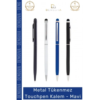 #Kalem Modern Kaliteli Metal Gövde Şık Kurumsal Hediye Ergonomik Tükenmez Touchpen Kalem Mavi