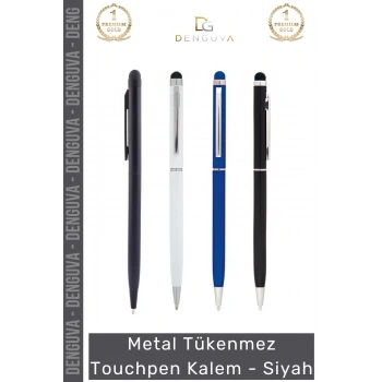 #Kalem Profesyonel Metal Gövde Şık Lüks Kaliteli Dokunmatik Ekranlar Tükenmez Touchpen Kalem Siyah
