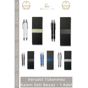 #KalemSeti Tükenmez Versatil Ofis Hediyelik Kurumsal Promosyon Şık Profesyonel Kalem Seti Beyaz 1 Adet