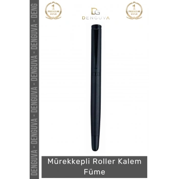 #Kalem Metal Gövde Mat Profesyonel Ofis Hediye İmza Şık Kaliteli Roller Kalem Füme - 1 Adet