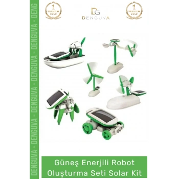 #SolarSet STEM Eğitici Robotik Hobi Fen Set Güneş Enerjili Robot Oluşturma Seti Solar Kit 6 in 1