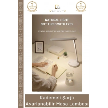 #MasaLambası 40 LED Dokunmatik Şarjlı Göz Yormayan Ofis Tipi Ayarlanabilir Renk Tonu Parlaklık