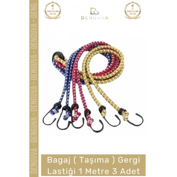 #TaşımaLastği Dayanıklı Esnek Kancalı Yük Sabitleme Güvenli Mukavemetli Taşıma Gergi Lastiği 1 Mt - 3 Adet
