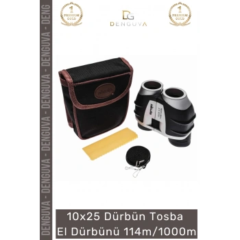 #Dürbün Nikula 10x25 Profesyonel Optik Mercekli Su Geçirmez Kompakt Tosba El Dürbünü 114m/1000m