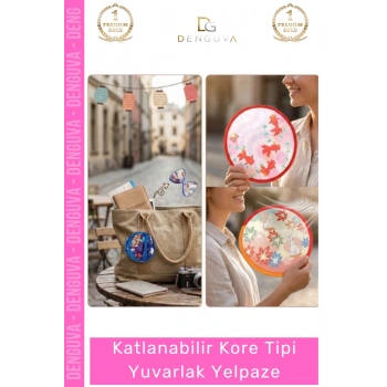 #Yelpaze Katlanabilir Esnek Portatif Modern Kore Tipi Şık Yazlık Yelpaze Çanta Boy Hafif Tasarım