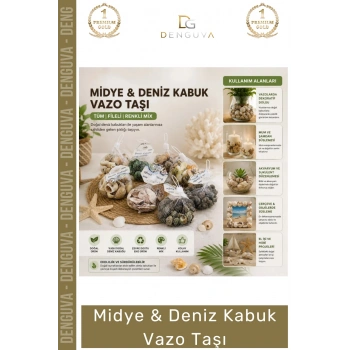 #DenizKabuğu 100 Doğal Dekoratif Marine Rüstik Ekolojik Estetik Şık Deniz Kabuğu Fileli Renkli Mix