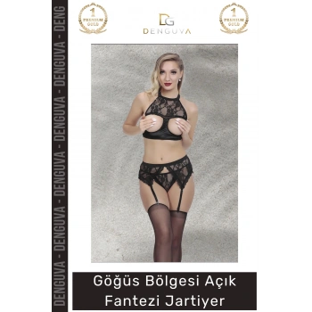 #FanteziJartiyer Dantel Detaylı Transparan Şık Kaliteli Yerli Tasarım Göğüs Bölgesi Açık Fantezi Jartiyer