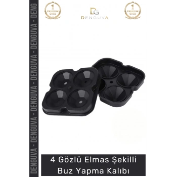 #BuzKalıbı Silikon Kokteyl Sunum Gı Uyumlu Esnek Dayanıklı Elmas Şekilli Buz Yapma Kalıbı Buzluk