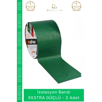 #İzolasyonBandı Su Geçirmez Dayanıklı Yeşil Çok Amaçlı Tamir Yalıtım Montaj İzolasyon Bandı 48mm x 10m 2 Adet