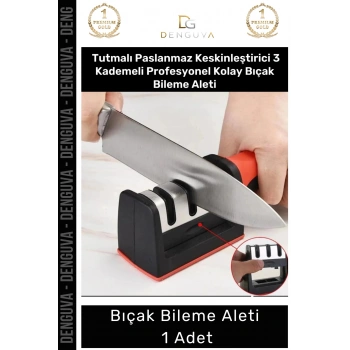 #BilemeAleti Profesyonel Mutfak Makası Bileyici 3 Açılı Elmas Uçlu Ergonomik Kolay Bıçak Bileme Aleti