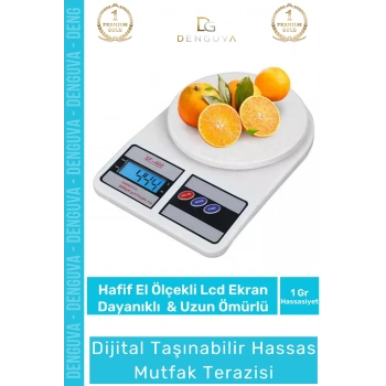 #Terazi 10kg Kapasite Dijital Lcd Ekranlı Sayma Fonksiyonlu Dara Modlu Hassas Mutfak Terazisi