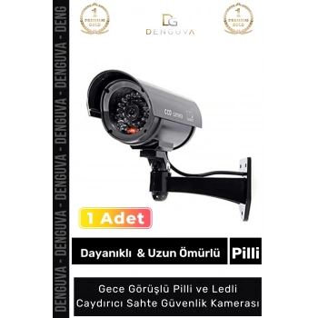 GüvenlikKamerası Caydırıcı Gece Görüş Görünümlü Aktivasyon Işıklı Pilli Kaliteli Shte Güvenlik Kamerası