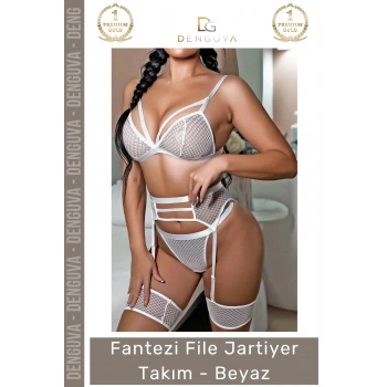 #JartiyerTakım Şık Seksi Dantel Detaylı Esnek Konforlu Kalite İç Giyim Fantezi File Jartiyer Takım