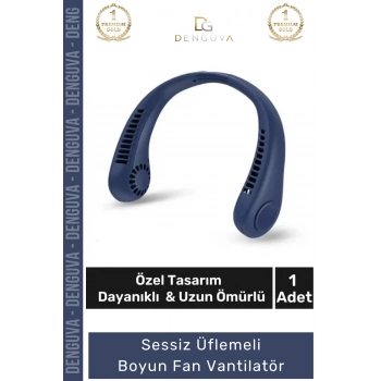 BoyunFanı Şarjlı Taşınabilir Mini USB Sessiz Fan Güçlü Motorlu Giyilebilir Şık Üflemeli Boyun Vantilatör