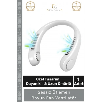 #BoyunFanı Güçlü Sessiz Şarj Edilebilir USB Giyilebilir Taşınabilir Mini Hava Üflemeli Boyun Vantilatörü