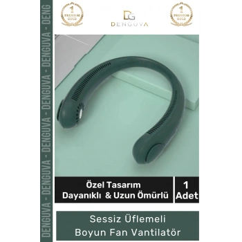 #BoyunFanı Güçlü Sessiz Şarj Edilebilir USB Giyilebilir Taşınabilir Mini Hava Üflemeli Boyun Vantilatörü