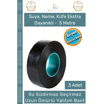#YalıtımBandı Kendinden Eriyen EPR Bazlı Yüksek Voltaj 19mm 08mm 5 Metre Kauçuk Yalıtım Bandı - 3 Adet