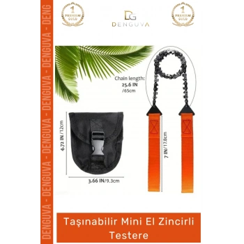#Testere Taşınabilir Kamp Doğa Yürüyüşü Avcılık Çelik Kesim Kompakt Mini El Zincirli Testere