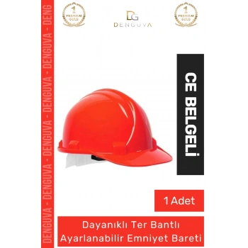 #Baret Essafe CE Belgeli EN397 İş Güvenliği Ayarlanabilir Havalandırmalı Kırmızı Emniyet Bareti