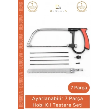 #Testere Ahşap Mdf Sunta Cam Kesme Desen Verme Hassas Metal Saplı 7 Parça Hobi Kıl Testere Seti