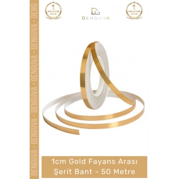 #ŞeritBant Kendinden Yapışkanlı Dekoratif 1cm 50 Metre Zemin Duvar Gold Fayans Arası Şerit Bant - 1 Adet