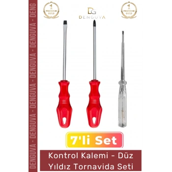 #Tornavida Kaliteli Dayanıklı Ergonomik Tamir Takımı Yıldız Kontrol Kalemi 3lü Tornavida Seti