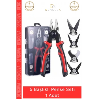 #Pense Çok Fonksiyonlu ğiştirilebilir Profesyonel Çelik El Aletleri Takımı 5 Başlıklı Pense Seti