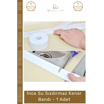 #Bant PVC Mutfak Banyo Tezgah Lavabo Küvet Kenar Koruyucu Su Sızdırmaz Kenar Bandı - 1 Adet