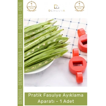 #FasulyeAparatı Mutfak Taze Sebze Hazırlama Paslanmaz Çelik Keskin Bıçaklı Ergonomik Fasulye Ayıklama Aparatı - 1 Adet