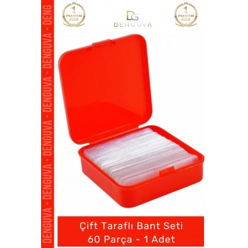 #Bant Nano Şeffaf Montaj Hazır Kesim Sabitleme 60 Parça Kolay Açılır Güçlü Çift Taraflı Bant - 1 Adet