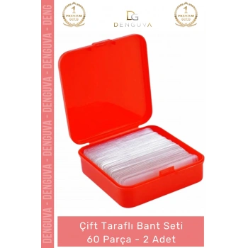 #Bant Nano Şeffaf Montaj Hazır Kesim Sabitleme 60 Parça Kolay Açılır Güçlü Çift Taraflı Bant - 2 Adet