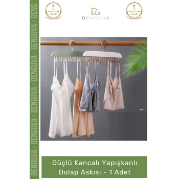 #Askı Mutfak Banyo Düzenleyici Organizer Delme Gerektirmeyen Kancalı Yapışkanlı Dolap Askısı - 1 Adet