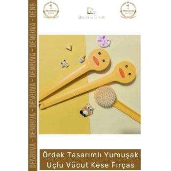 #KeseFırçası Ördek Tasarımı Yumuşak Uçlu Sırt Kesesi Peeling Etkili Masaj Etkili Vücut Kese Fırçası - 1 Adet