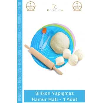 #HamurMatı Gıda Sınıfı Profesyonel Mutfak Tipi Hamur Açma Ölçülü Silikon Yapışmaz Hamur Matı - 1 Adet