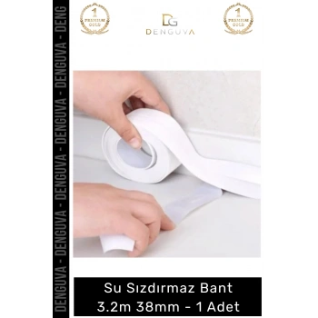 #Bant Mutfak Banyo Lavabo Küvet Kenar Koruyucu Beyaz Esnek Su Sızdırmaz Bant 32m 38mm - 1 Adet