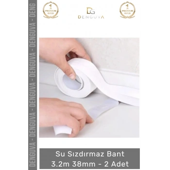 #Bant Mutfak Banyo Lavabo Küvet Kenar Koruyucu Beyaz Esnek Su Sızdırmaz Bant 32m 38mm - 2 Adet