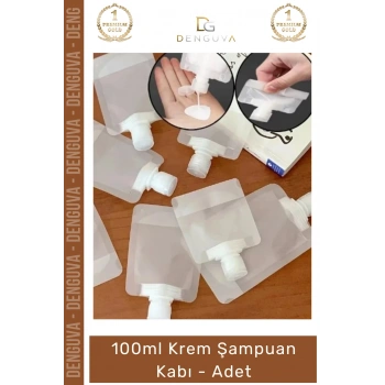 #ŞampuanKabı 100ml Sızdırmaz Seyahat Tipi Kozmetik Dolum Boş Şişe Bagaj Şampuan Kabı Tekrar Kullanılabilir - 3 Adet